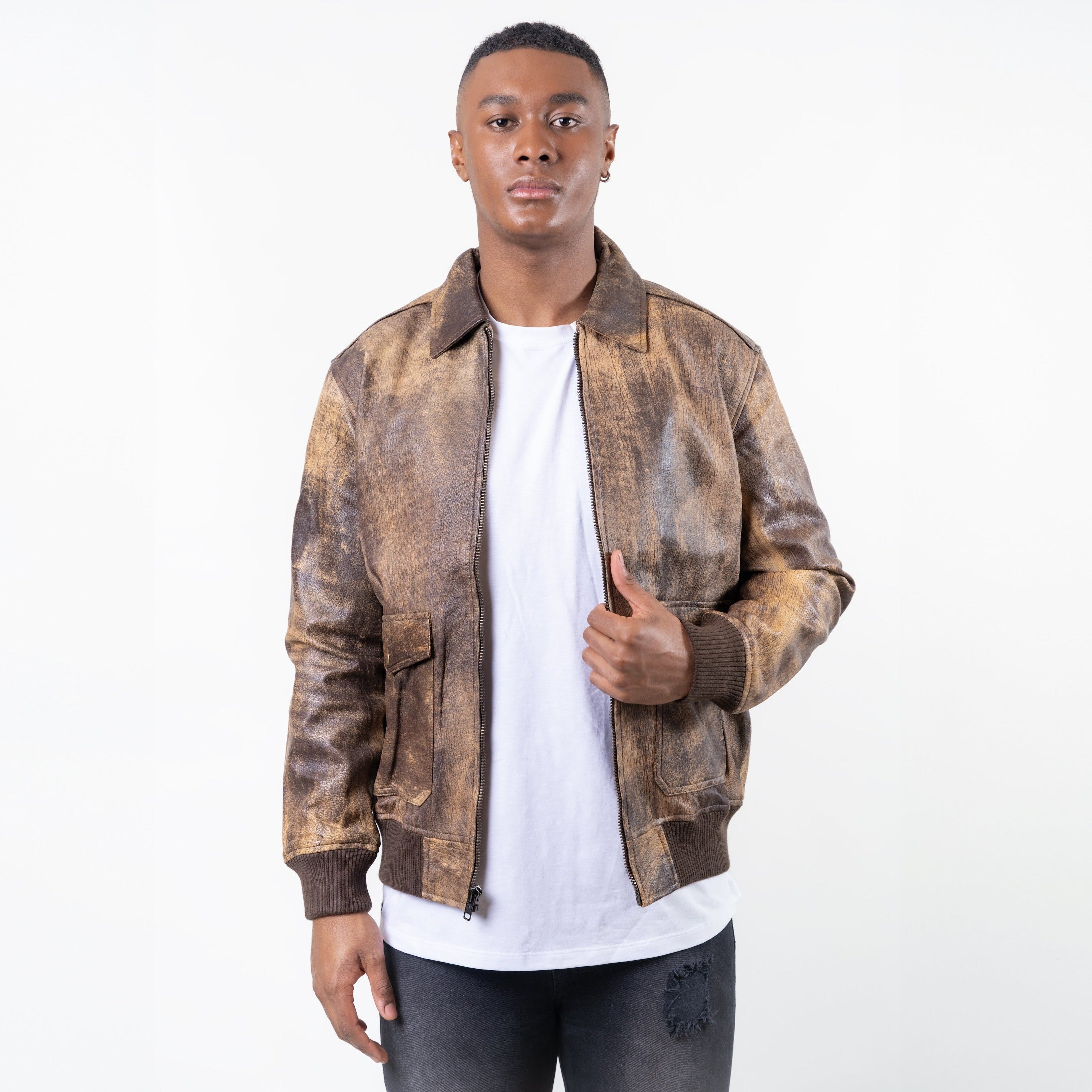 Chaqueta Maverick - Cuero rustico